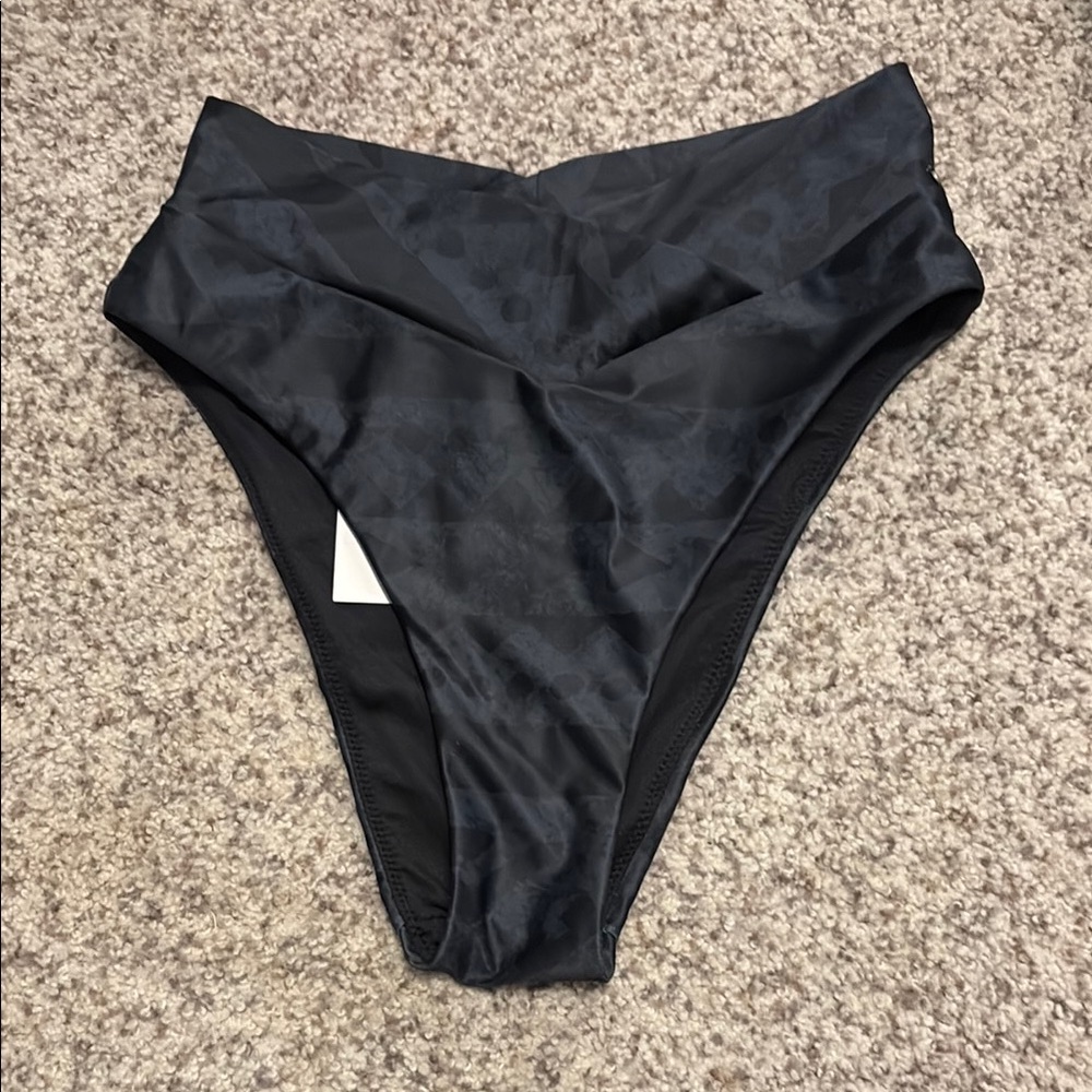 Black/Gray Pattern, Never Worn, ZYIA Swim Bottoms
